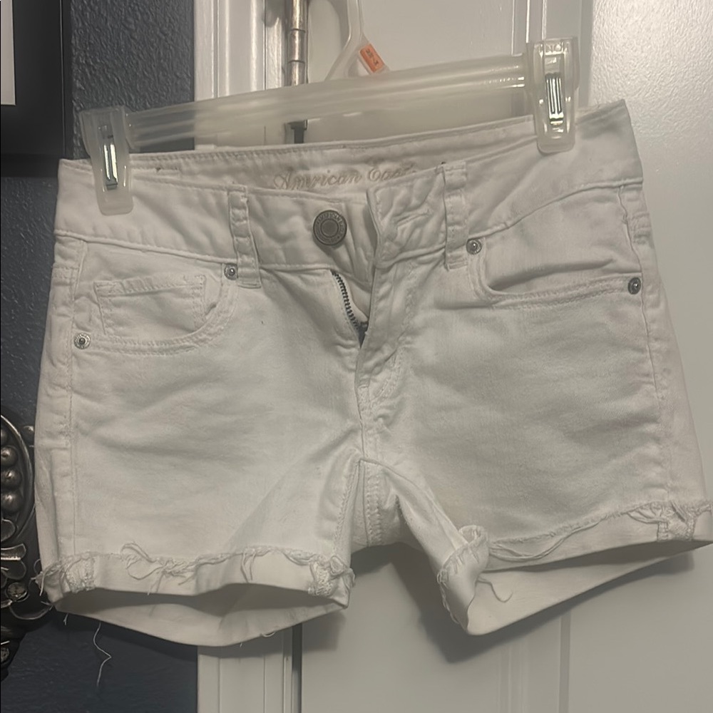 American Eagle Outfitters White Jean Shorts Casual Style
